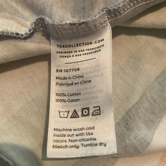 Tea Collection Ruffle Short Sleeve Striped Dress - Picture 5 of 5